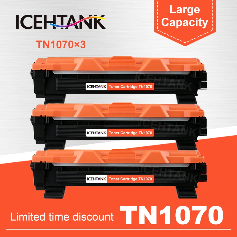 ICEHTANK 3PCS Compatible toner cartridge TN 1070 tn1070for Brother HL-1110 1111 1112 1210 MFC-1810 1815 1816 DCP-1510 Printer