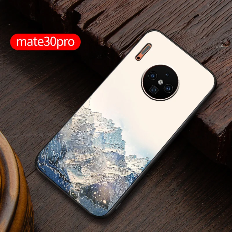 Рельефный Винтажный чехол в Восточном китайском и японском стиле для Huawei mate 30 Pro с