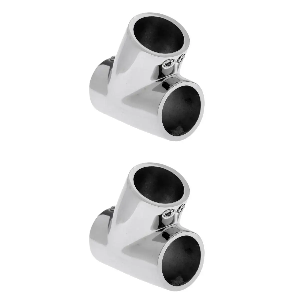 

2 Pcs 316 Durable Bow & Boat Hand Rail 60 Degree Tee Fitting Tube 25mm+22mm