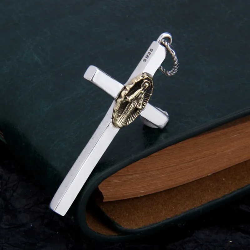 Новинка однотонные ювелирные изделия BOCAI из стерлингового серебра S925 пробы крест