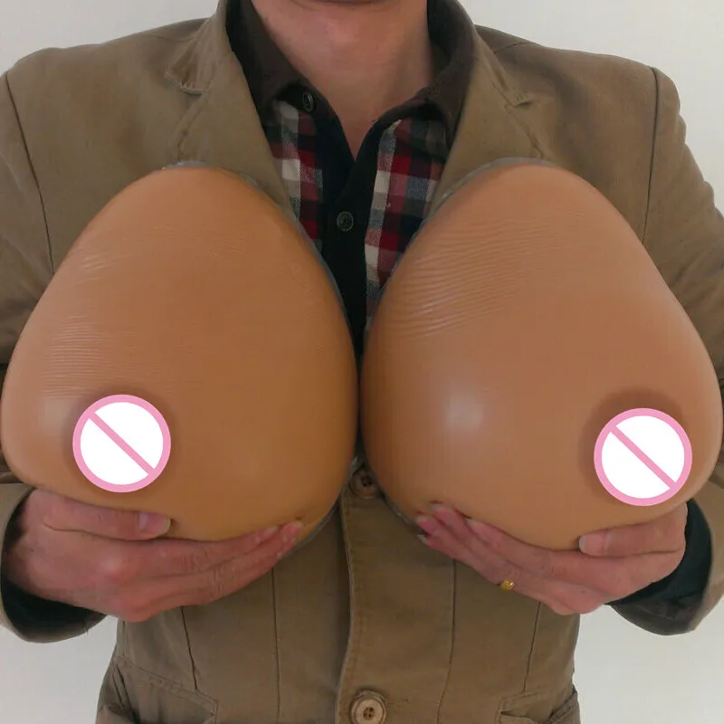 Silicone Breast Forms Soft Fake Boobs Crossdresser KK Cup Plus Size Strapless Bra Transgender Queen Transvestite Mastectomy Bra