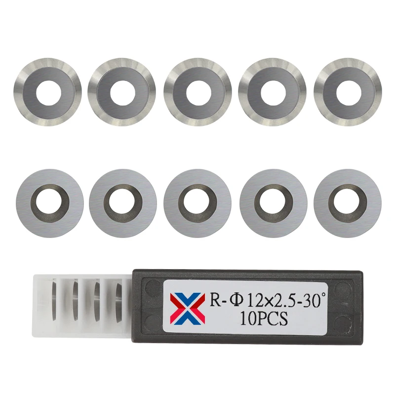 

XCAN Carbide Insert 10pcs 12x2.5mm 30 Degrees Fits For Ci3 Wood Lathe Turning Tools Lathe Tool Millin Cutter