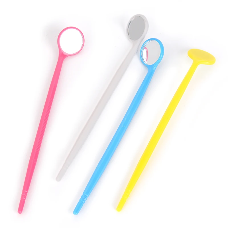 

1pc Dental Mirror Colorful Dental Tooth Mirror Cute Cheap Produtos Odontologicos Dentist Tools Plastic Dental Mirror