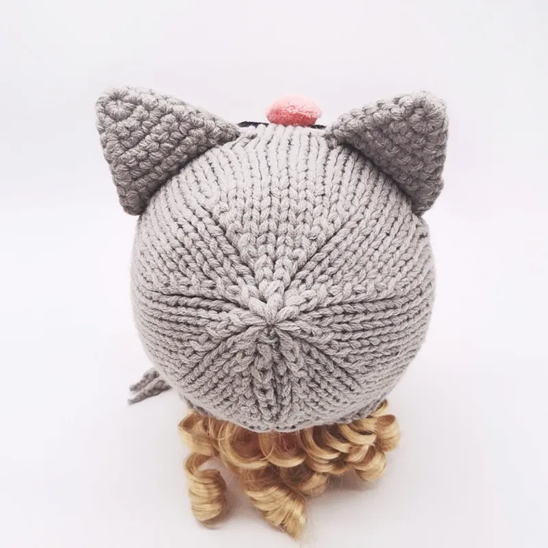 Осенне-зимний вязаный для новорожденных шапки вязаные крючком шапочки Детские