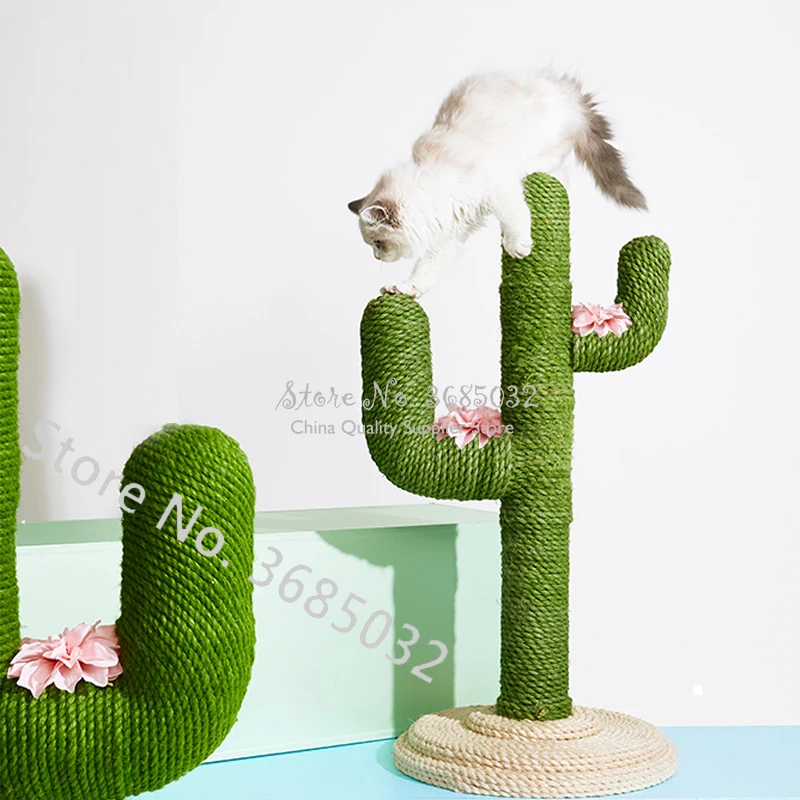 Когтеточка в форме кактуса натуральная сизальная кошачья скалолазание