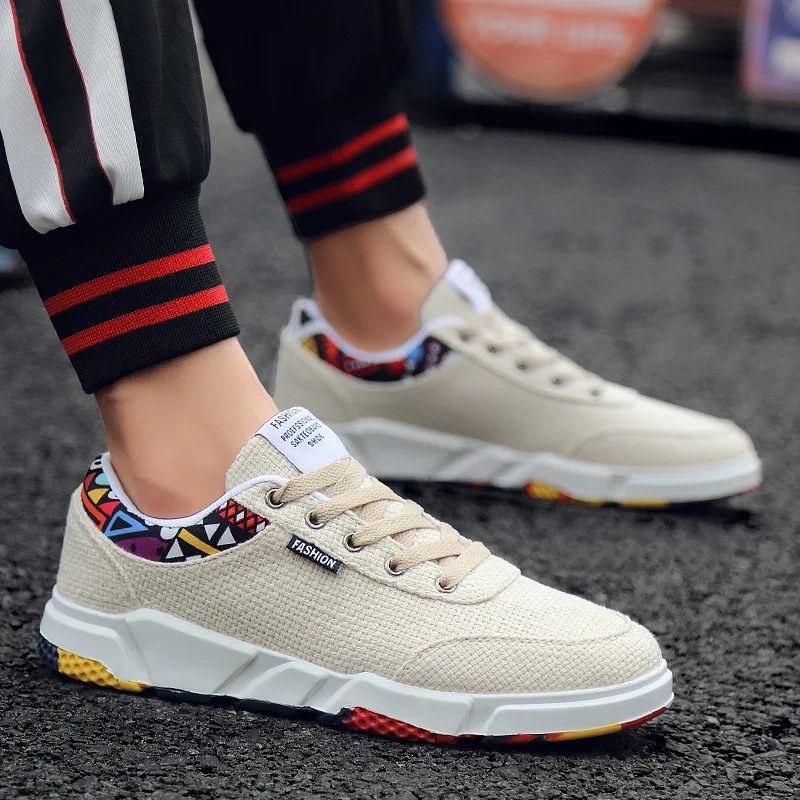 Graffti/Повседневная Вулканизированная обувь для мужчин Тканевая на плоской