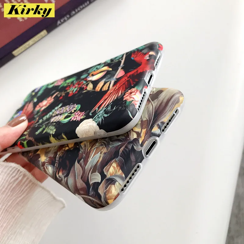literature Painting Beautiful Flower Shockproof Phone Case For iPhone 11Pro 6 6s 7 8 Plus X XR XS Max 11 Silicone protect Cover | Мобильные