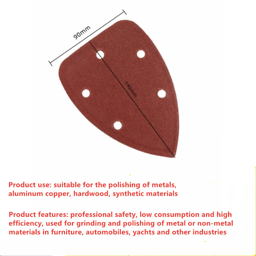 Бумага наждачная треугольная, 140 х90 мм, 60-240, 40 шт., для обработки поверхностей деревянной мебели, полировки металла и автомобиля от AliExpress WW