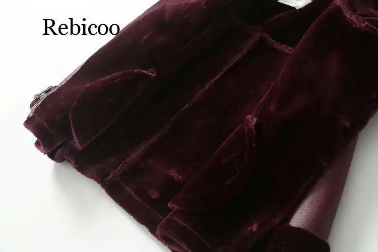 Зимние женские пальто из овчины утепленное Женское искусственной кожи с мехом