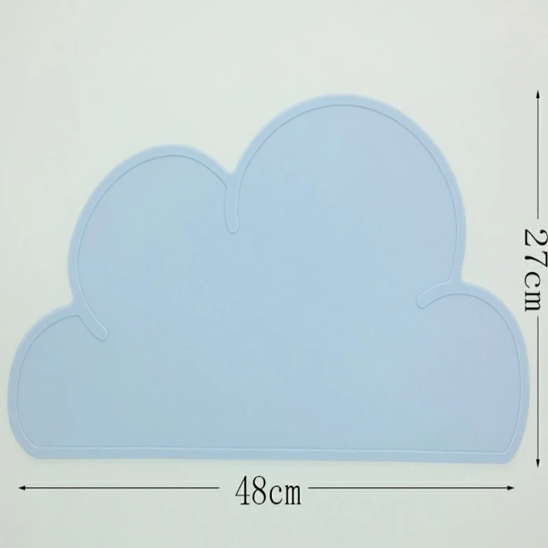 

1Pc Cloud Shape Placemat Kids Plate Mat Food Grade Silicone Table Pad Waterproof