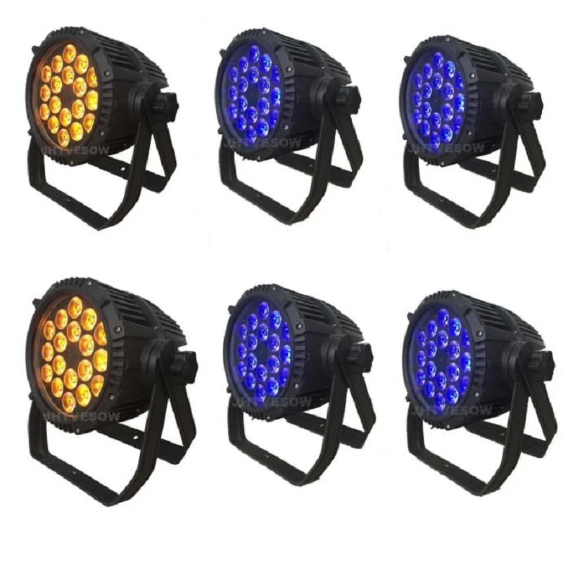 Dmx par light 18x10w rgbw 180w водонепроницаемый светодиодный 64 rgbwa uv ip65 уличный par-светильник