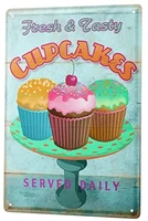 home decoration metal sign cake shop nostalgic fun decoration fresh and colorful sprinkles cake metal wall panel 8x12 inches