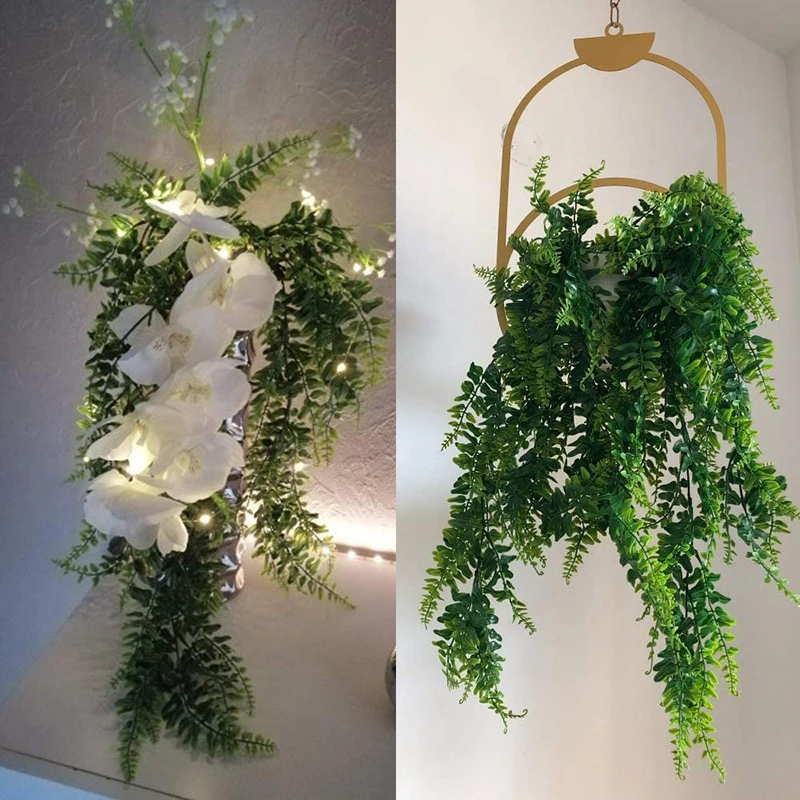 

Artificial Green Plants Ivy Leaf Rattan String Garland Plants Festive Supplies Home Garden Party Wedding Wall Decoration 1pc