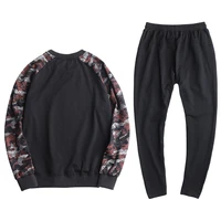 9xl men sport suit spring autumn casual jogger running outfit set letter printed loose male sportswear tracksuit sweatshirtpant