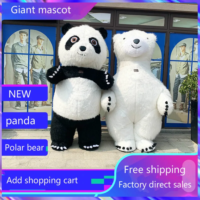 Инфляция панда костюм полярного медведя для рекламы настроить взрослый свадьбы