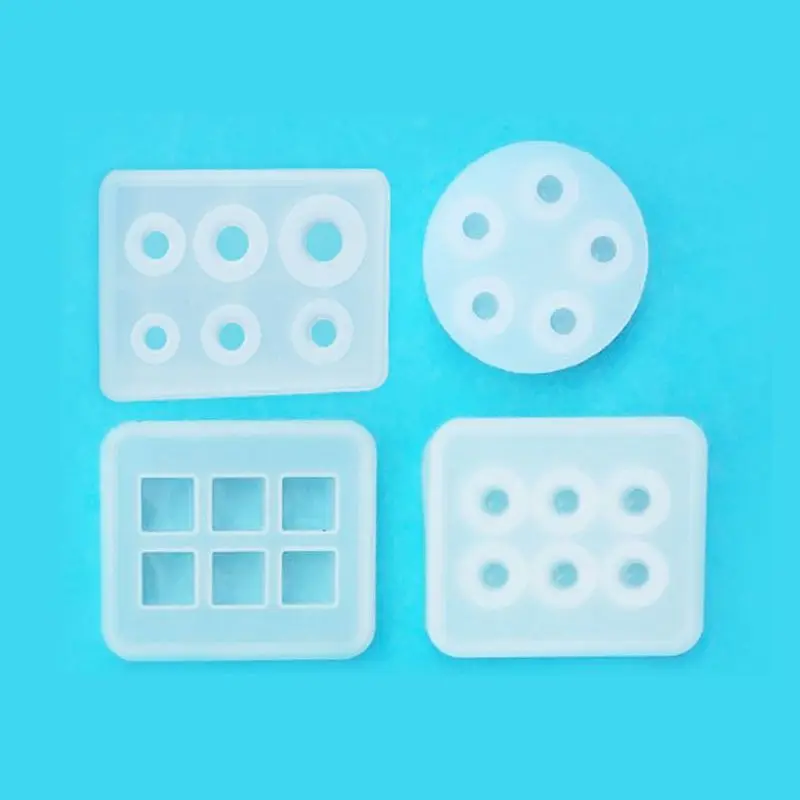 

12Pcs All Sizes Round Square Roundle Beads Resin Molds Gemstone Jewelry Making E56C