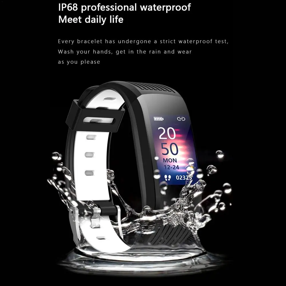 

New M6C Smart Bracelet IP68 Waterproof LCD Display Activity Tracker Step Counter Calories Fitness With Watch Men And Women