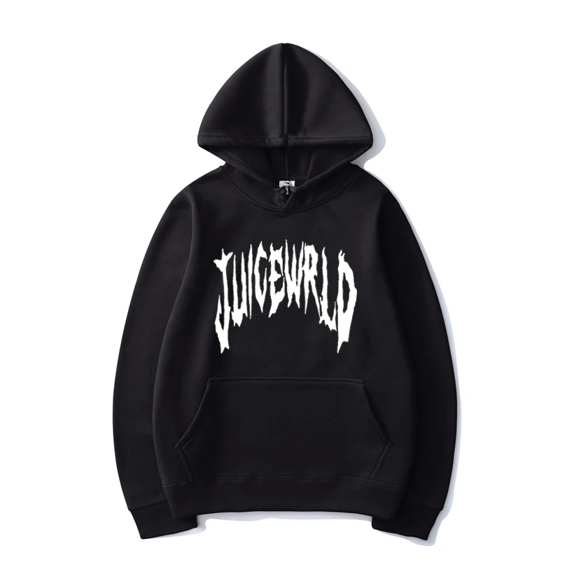 

New Fashion Hip Hop Rapper Hoodie Juice Wrld Solid Color Printed Hoooded Sweatshirt Men/Women Casual Streetwear Hoodie Pullover