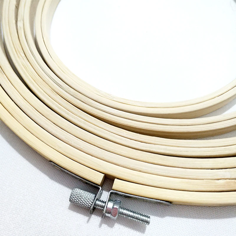 13-40CM Wooden Bamboo Frame Embroidery Hoop Ring Shed DIY Needlecraft Cross Stitch Machine Round Loop Hand Household Sewing Tool - купить по