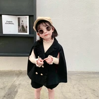 mihkalev 2021 autumn children clothes girl fall outfits black jacketshorts 2pieces kids girls clothing sets child tracksuit