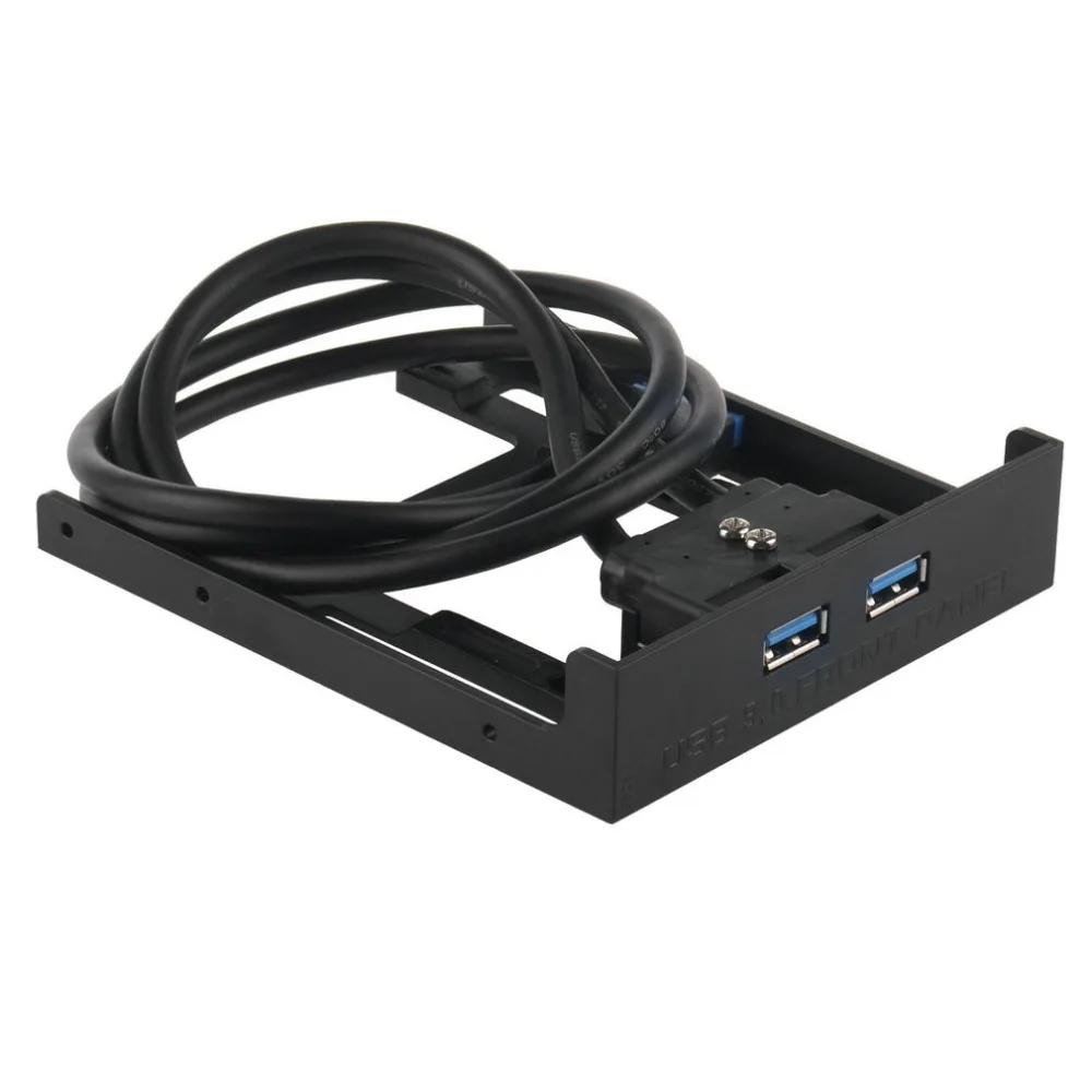 20-контактный разъем 2 Порты и разъёмы высокое Скорость USB 3,0 спереди Панель кабель адаптер компьютерный дисковод гибких дисков встроенный Панель для стационарного персонального компьютера флоппи-Bay