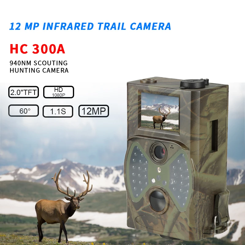 Фотоловушка HC300A фотоловушка для охоты с оленем камера 12MP 1080P 940NM Охотничья