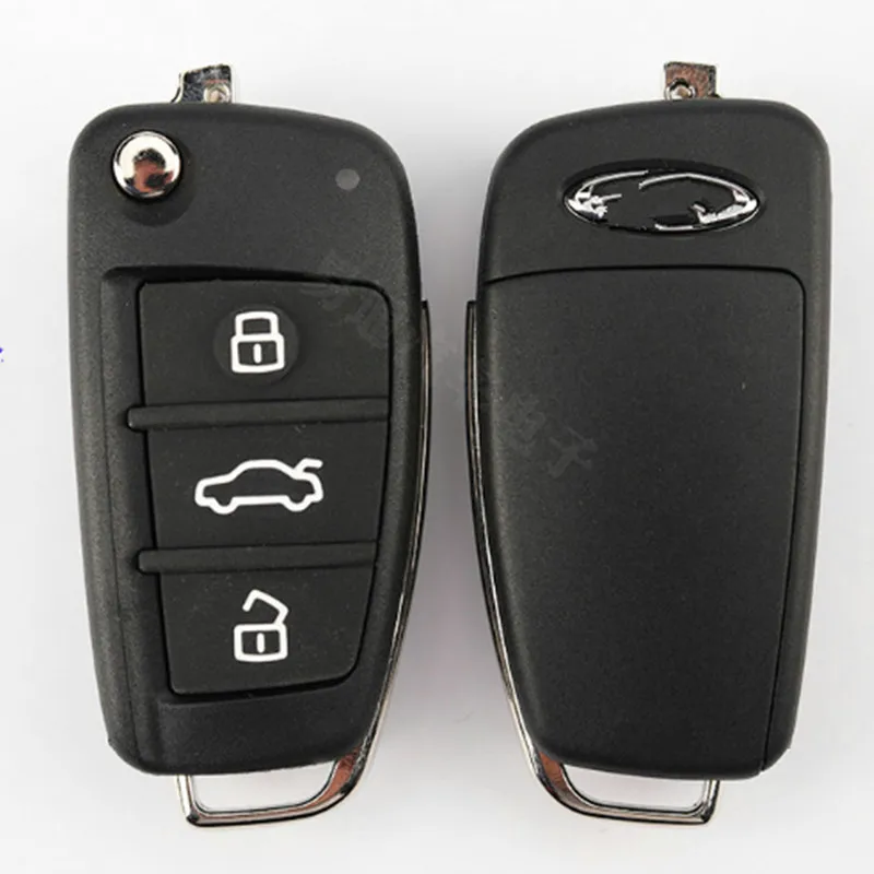 

DAKATU 3 Button Flip Folding Remote Key Case Shell For Chery E3 E5 Arrizo 5 Fob Key Blank Cover