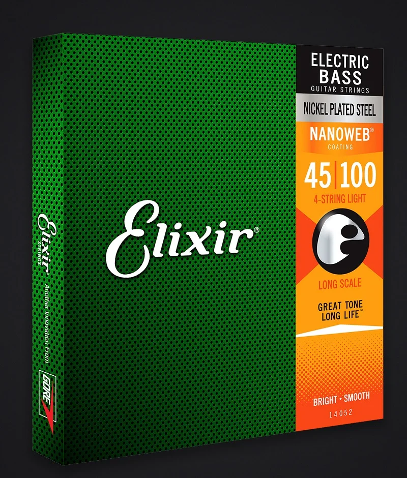 Elixir оригинальные струны 14052 Nanoweb электрические басовые светильник 45 100 длинные