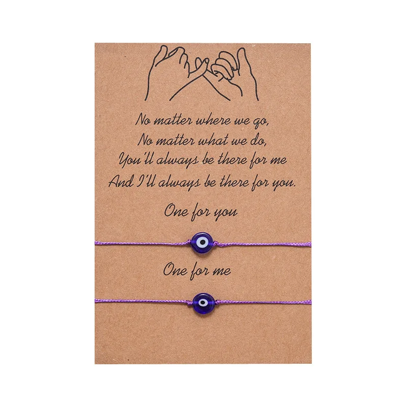 Браслет с подвеской злой глаз Lucky Blue красная веревка регулируемый браслет для пар