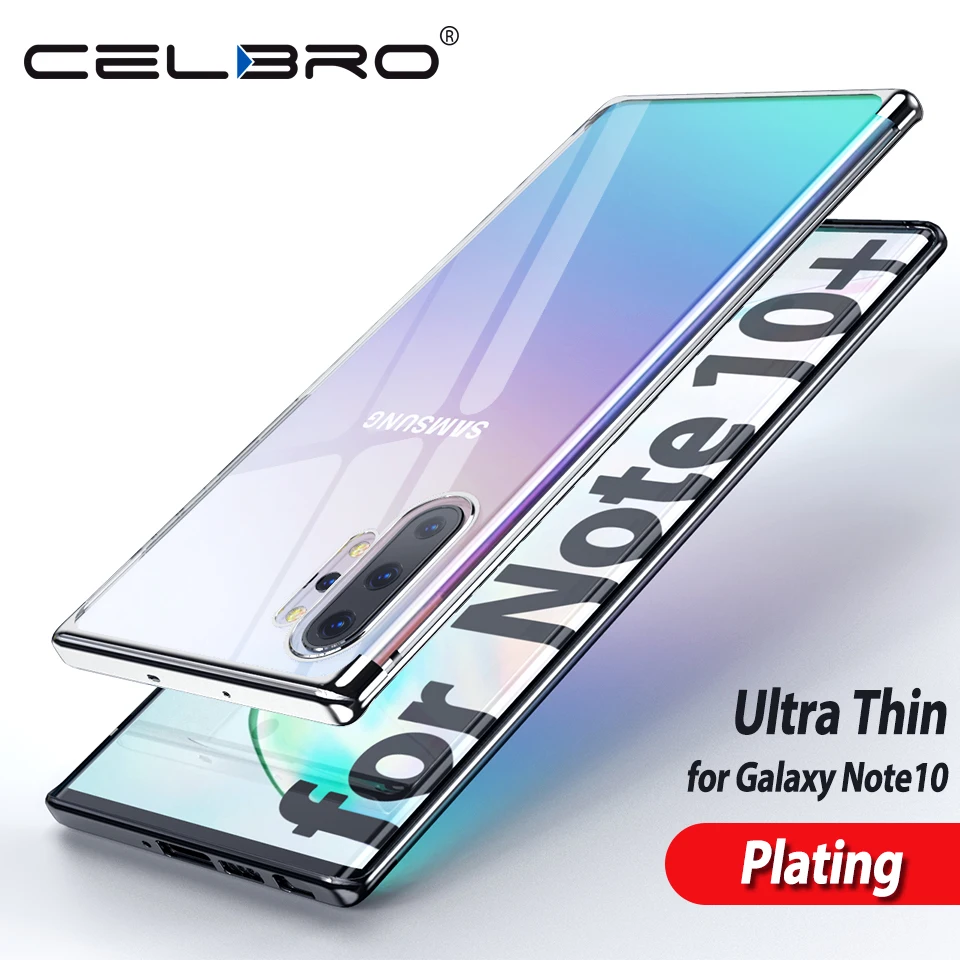 Для samsung Galaxy Note 10 чехол Note10 Plus Ультратонкий прозрачный пластиковый силиконовый