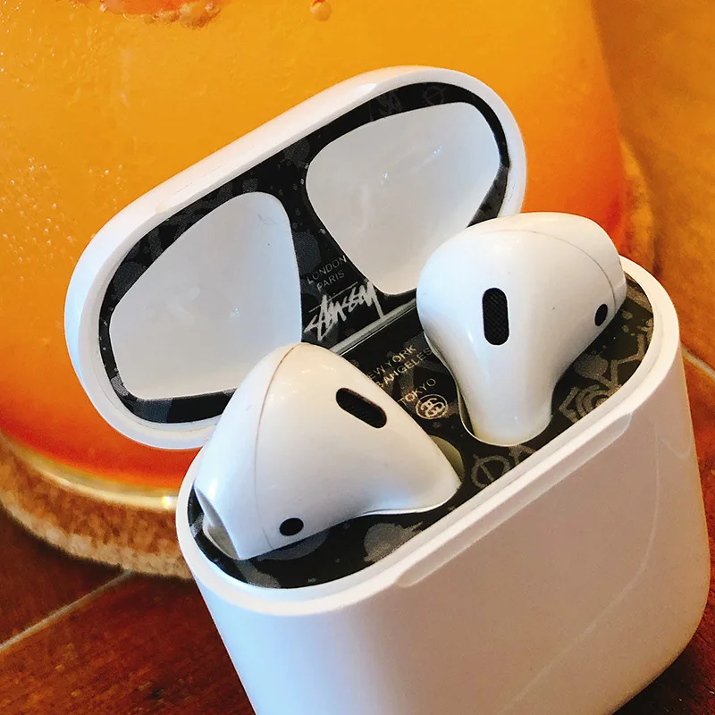 Для Apple AirPods чехол пылезащитный стикер защита кожи персональный s|Аксессуары для