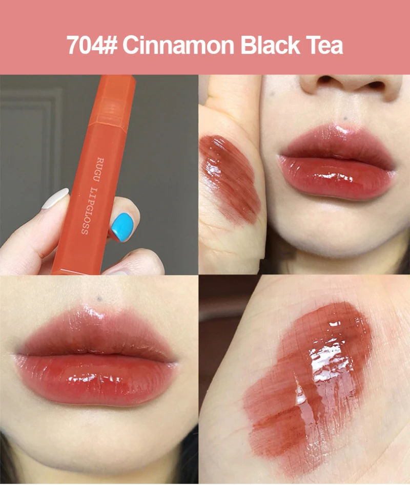 Блеск для губ Блестящий водостойкий зеркальный блеск не выцветает тинт стойкая