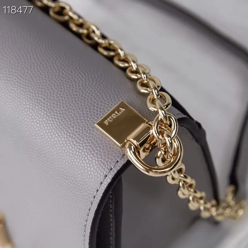 Оригинальные женские сумки FURLA, высокое качество, маленькие размеры, женские меховые кожаные сумки белого цвета, Размер 20 см* 8 см* 14 см
