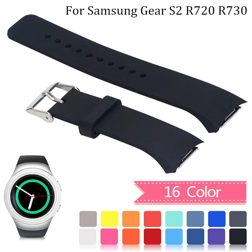 Ремешок для Samsung Galaxy Gear S2 R720 R730 мягкий силиконовый браслет SM Сменные аксессуары