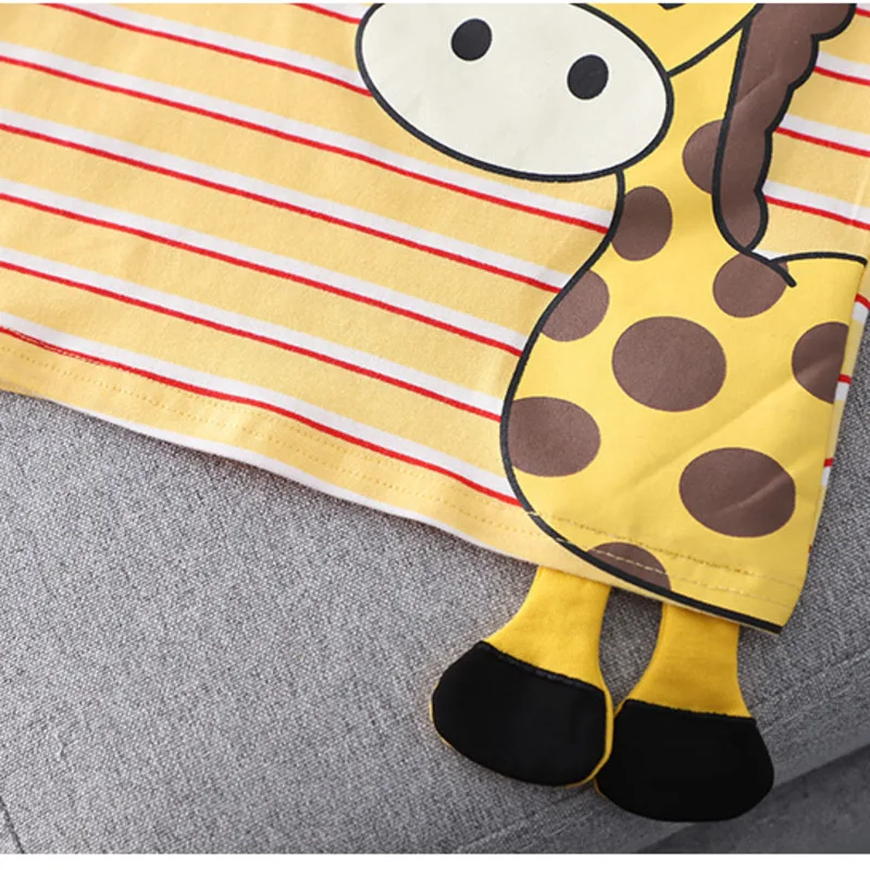 

Summer Kids Fashion Clothes Children Boy Girls Striped T Shirt Shorts 2Pcs/sets Baby Infant Clothing Toddler Cartoon Ssportswear