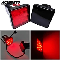 truck trailer hitch cover with 15led brake light fit 2 receiver trailer hitch receiver cover tube towing with stop tail light
