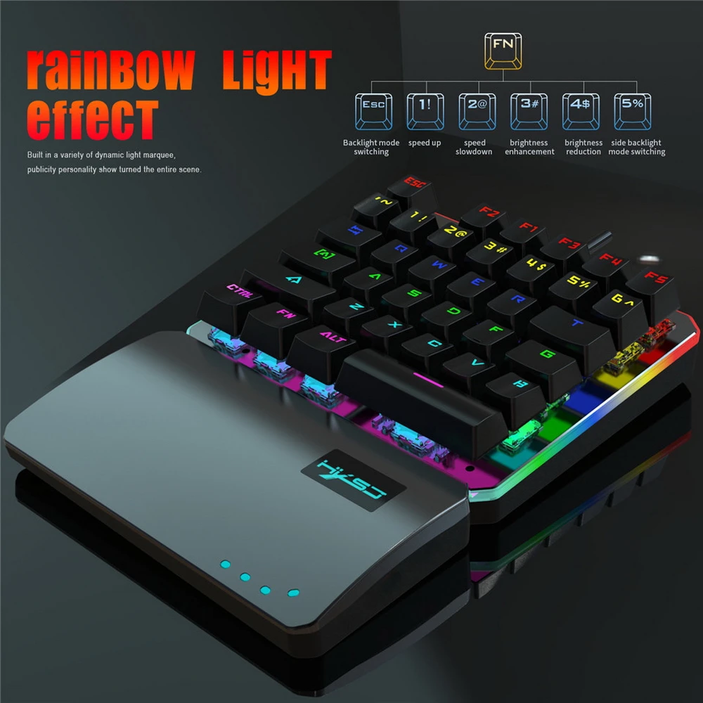 

For Lenovo Backlit Gaming Keyboard RGB Lighting Single-Handed Mechanical Keyboard Top Game Player Must-Have Computer Controller