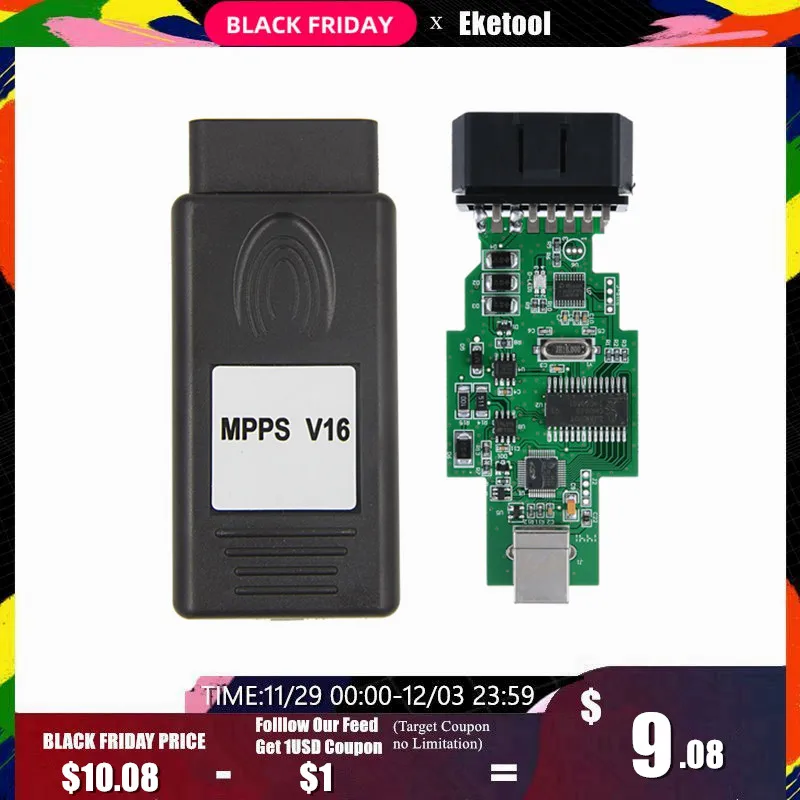 MPPS V16 Высокая функция Профессиональный ECU чип тюнинг контрольная сумма может мигалкой перекарта OBDII ECU программист MPPS черный для EDC 15/16/17