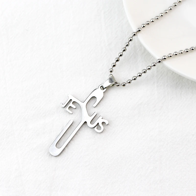 Цепочка с кулоном в виде Креста Иисуса для мужчин и женщин религиозное украшение