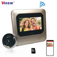 videw 1080p wifi video doorbell with camera and 4 3 inch monitor peephole viewer home door bell motion detection app control