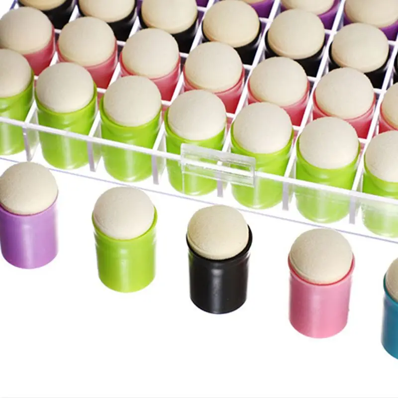 fabricación de Tarjetas Tinta Productos para Pintar con los Dedos 40 Pack Daubers para Pintar Dibujar Fydun Esponja de Dedo Púrpura 