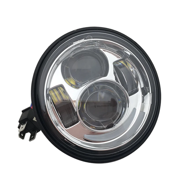 Новые 4 65-дюймовые двойные светодиодные фары для мотоцикла с ореолом DRL Fo Fat Bob FXDF