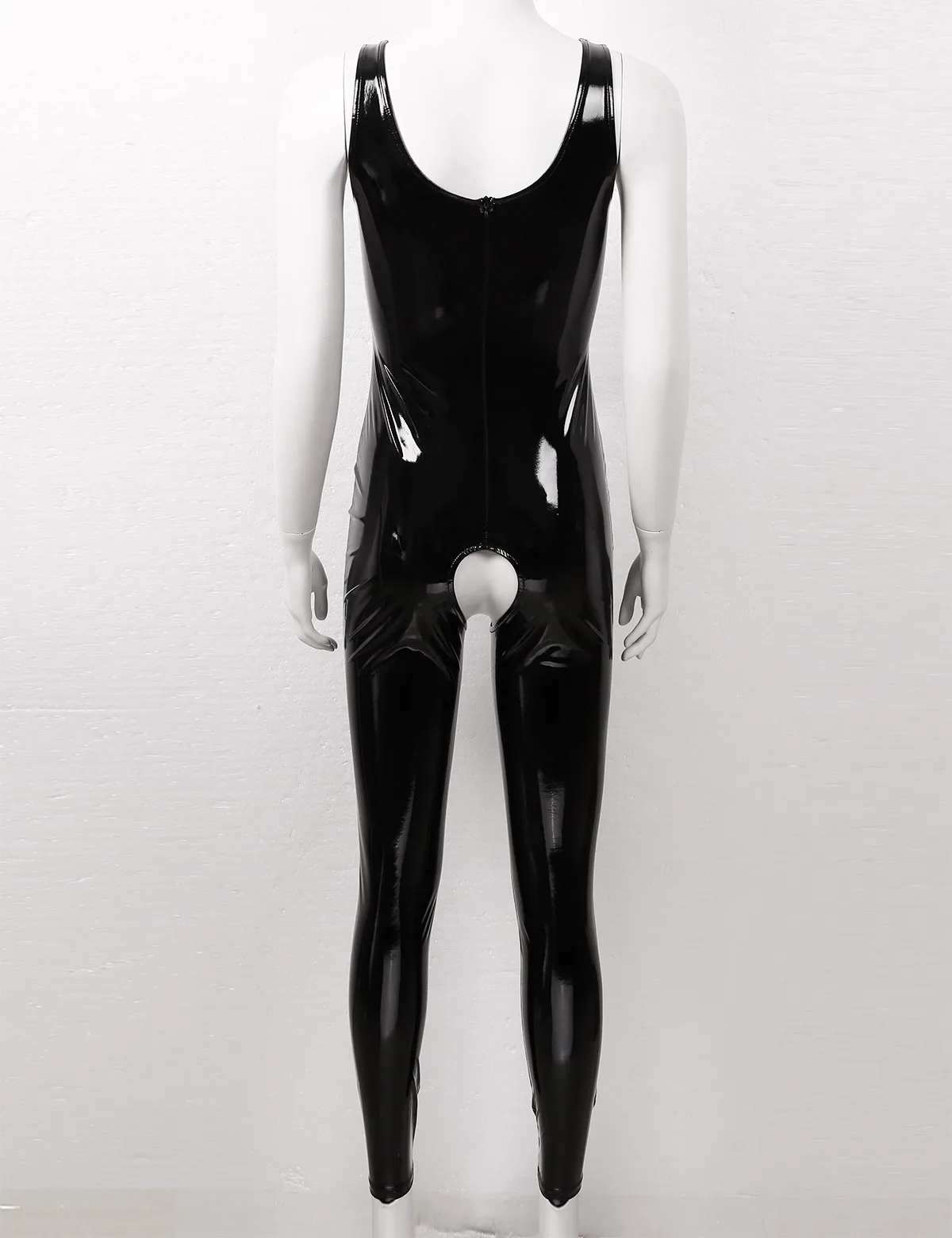 Латексный костюм кошки с вырезами женское эротическое нижнее белье из