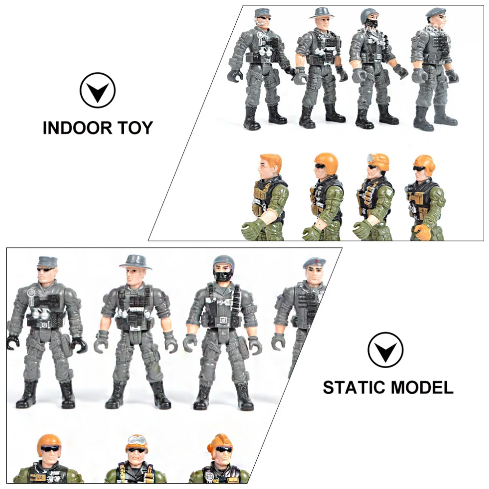 

8PCS Special Force Model Ornament Movable Soldier Plaything Static Model