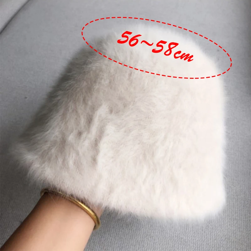 

Women Fur Protection From Cold And Warm Fisherman's Hat Rabbit Plush Pot Hat Panama Autumn Winter New Street Fashion Caps 2021
