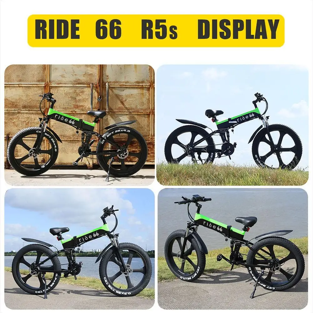 Günstig Elektrische Bike 1000W Lithium-Batterie Berg E Fahrrad Fett Reifen Ebike Erwachsene Herren 26 Zoll 21 Geschwindigkeit Aluminium Rahmen R5s