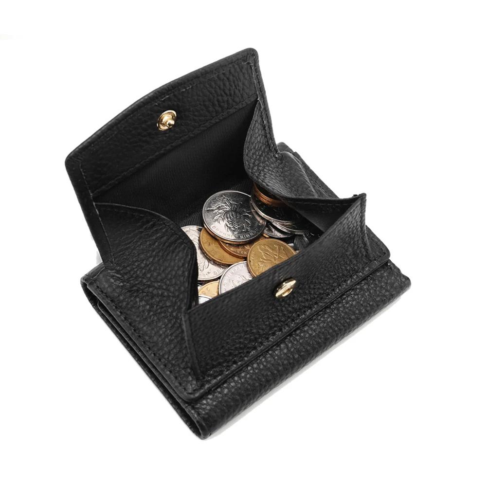 Женские кошельки Модный маленький кошелек из натуральной кожи с мини карманом