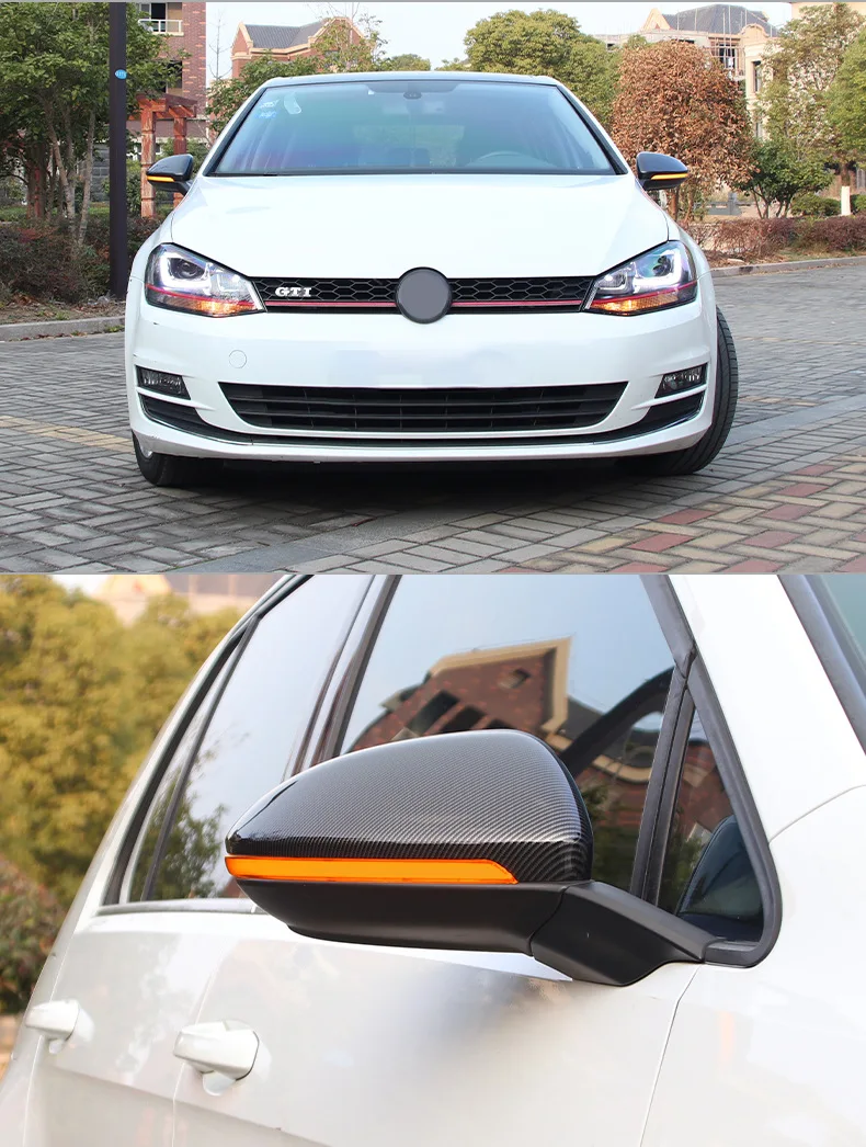 

2 Pcs rearview mirror covers for Volkswagen Golf MK7/MK7.5 modified carbon fiber rearview mirror housingVolkswagen accessories
