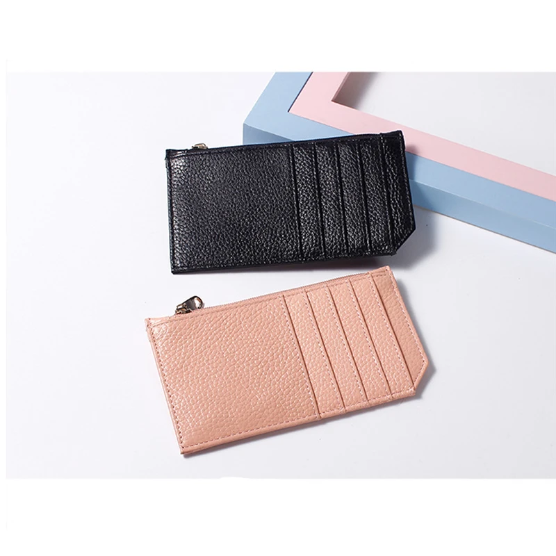

Retro men's And women's Leather Mini Credit Card Pocket Change Small Purse Credit Card Holder 2021