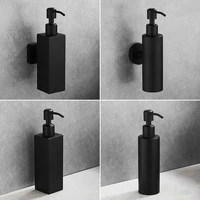 liquid soap dispenser hand kitchen sink soap container 304 stainless steel black bathroom shampoo holder wall mounted bottle